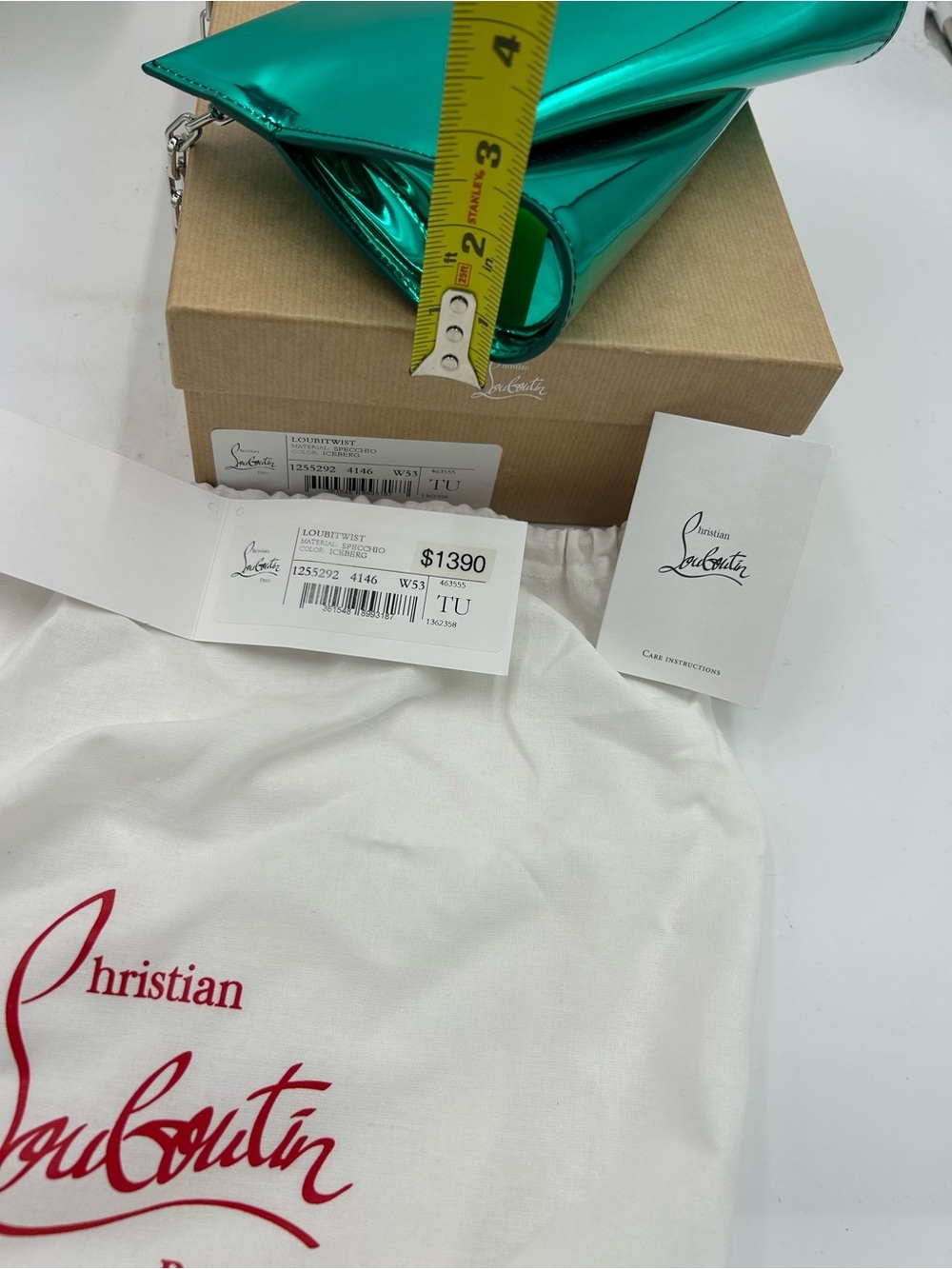 Women's Christian Louboutin LOUBITWIST clutch/shoulder bag made in Italy - Picture 10 of 16